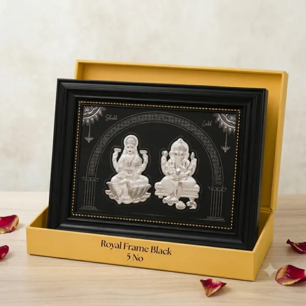 Royal Frame Black (Laxmi- Ganesh) Height- 12