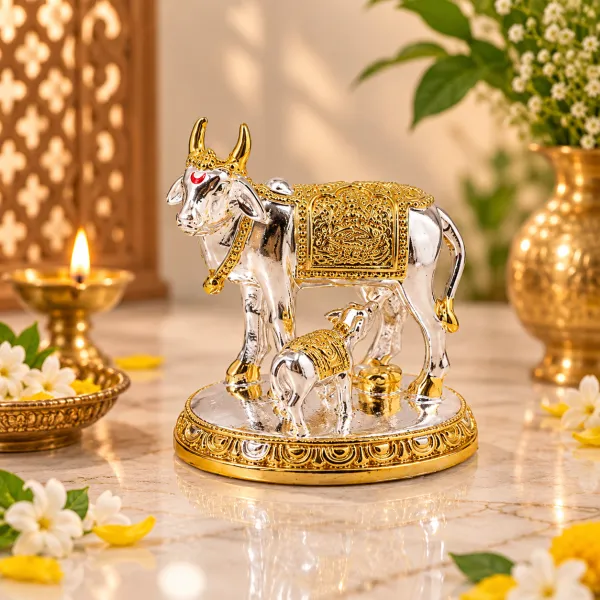 Round Base Cow And Calf 2Tone (3Inch)
