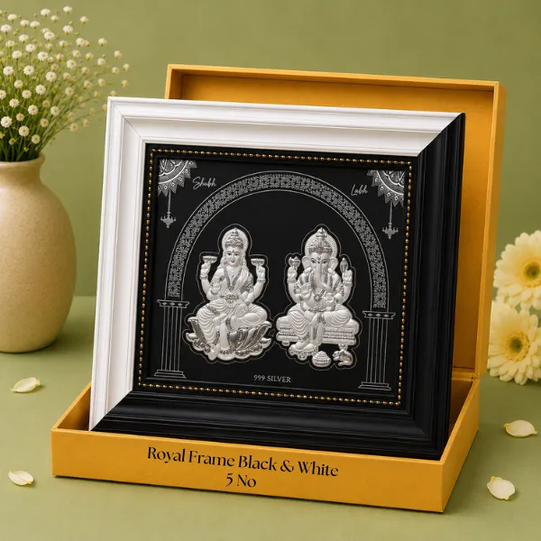 Royal Frame BW (Laxmi- Ganesh) Height - 12
