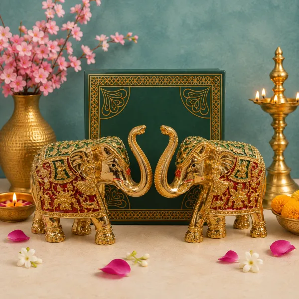 Elpehant Gold Meena (6Inch)