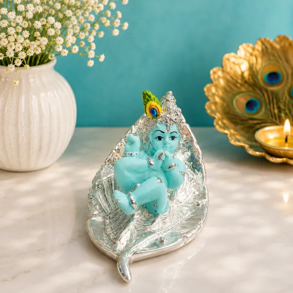 Leaf Krishna (5Inch)